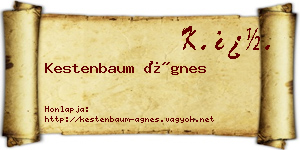 Kestenbaum Ágnes névjegykártya