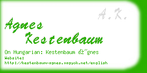 agnes kestenbaum business card